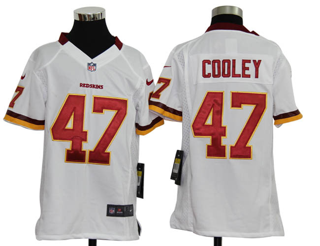 Nike Youth Washington Redskins 47 Chris Cooley White NFL Jerseys